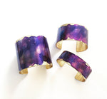 Violet Watercolor Patina Cuff