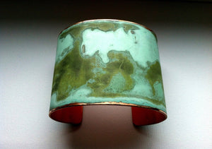 The Original Patina Cuff - Green Verdigris - 2" Copper Cuff