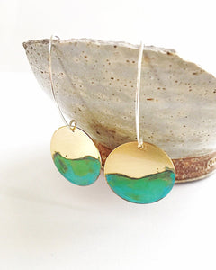 Ocean Tide Circle Dangle Earrings