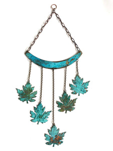 Verdigris Leaf Mobile