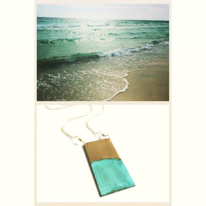 Ocean Tide Rectangle Necklace