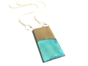 Ocean Tide Rectangle Necklace