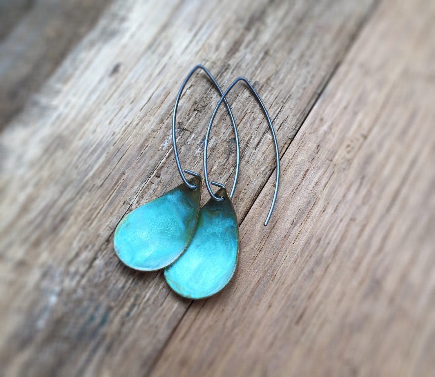 Verdigris Reverse Domed Earrings