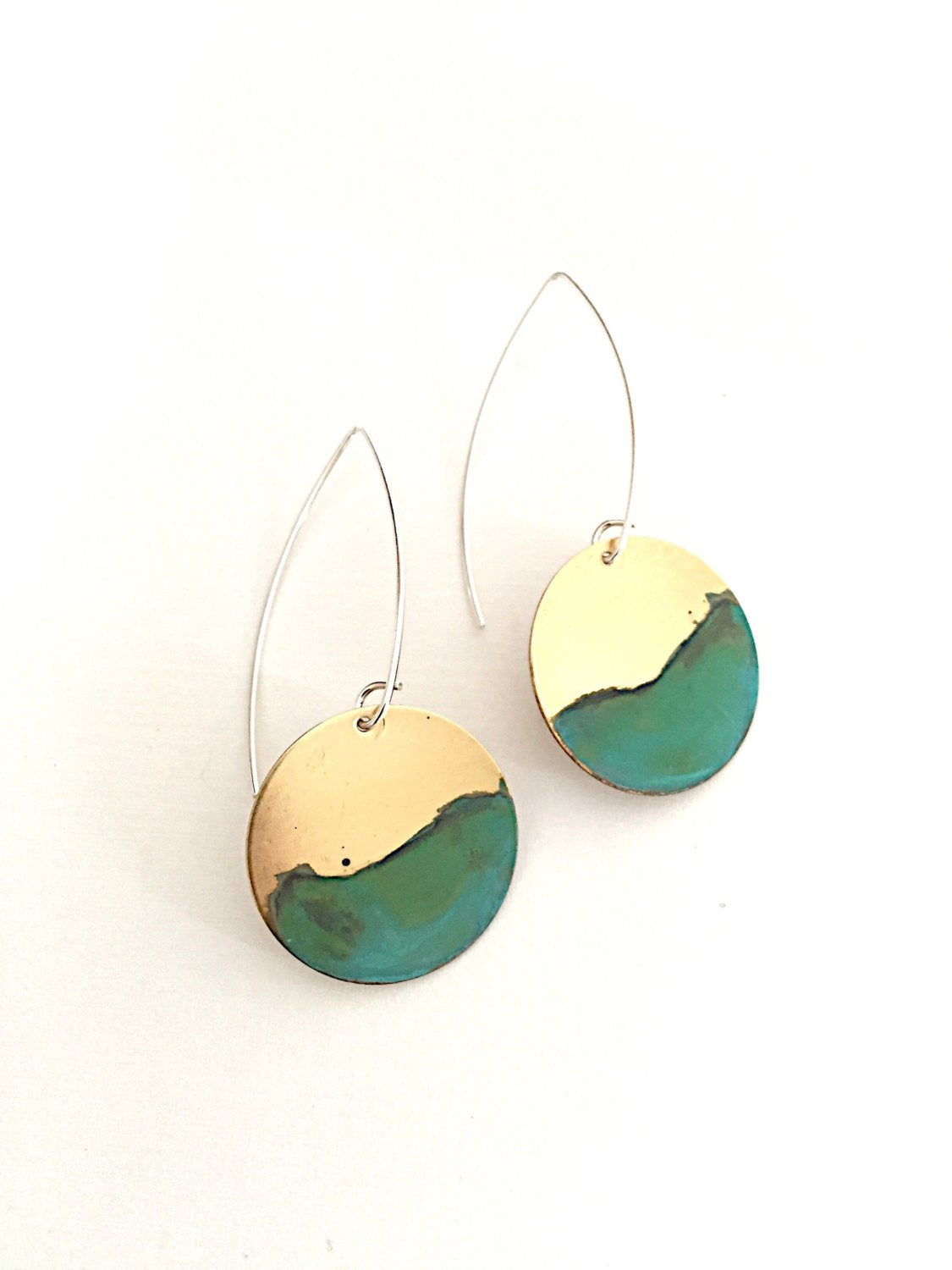 Ocean Tide Circle Dangle Earrings