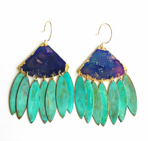 Festival Earrings - Watercolor Patina