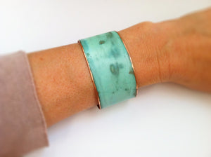 The Original Patina Cuff - Green Verdigris - 1.25" Copper Cuff