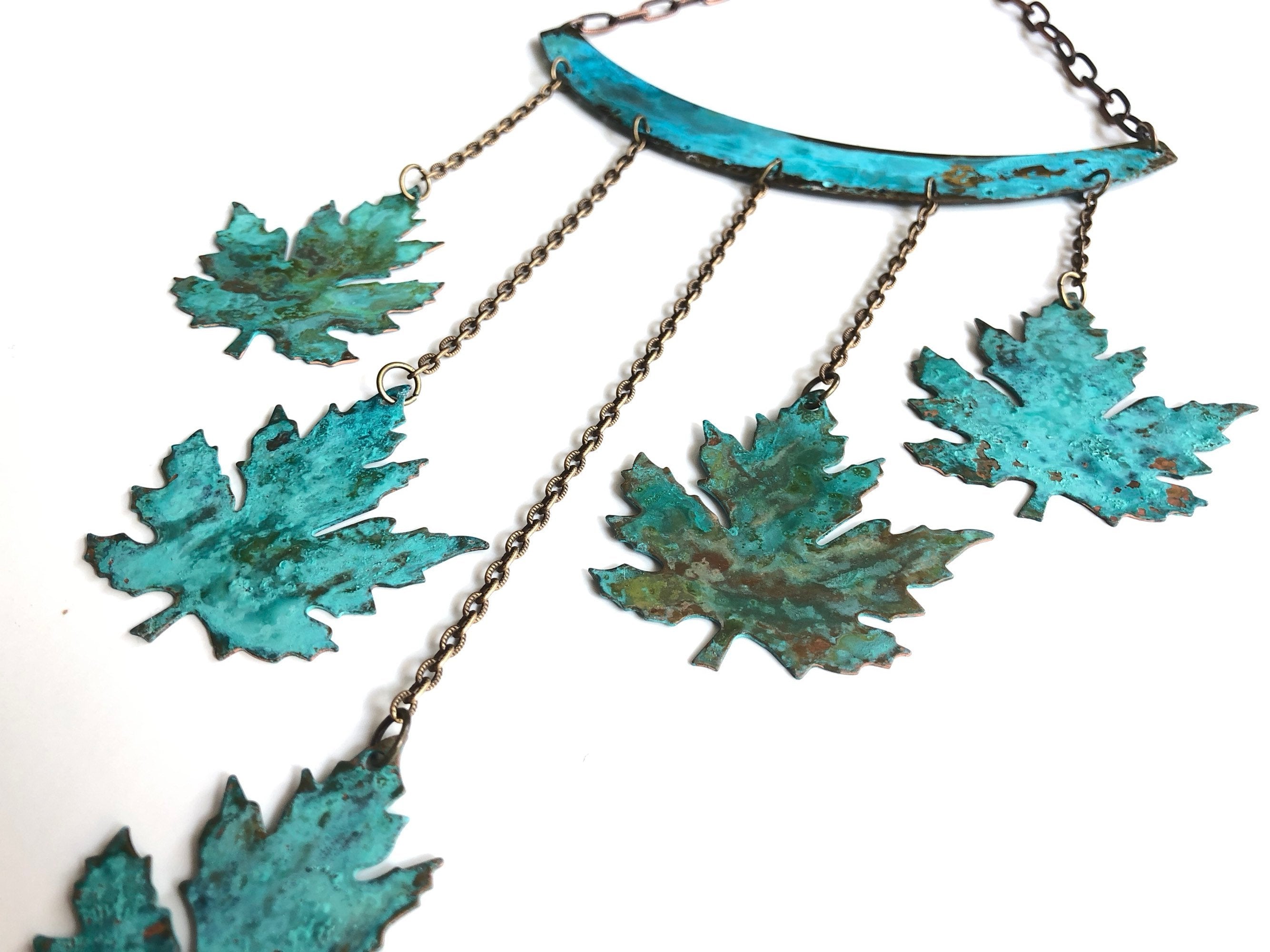 Verdigris Leaf Mobile