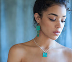 Verdigris Square Necklace