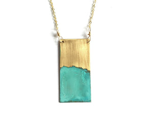 Ocean Tide Rectangle Necklace