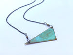 Verdigris Triangle Necklace