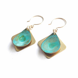 Verdigris Drop Earrings