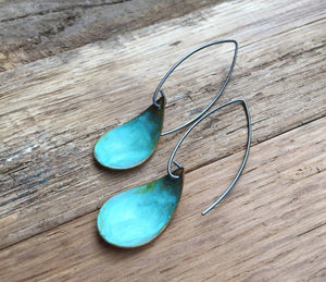 Verdigris Reverse Domed Earrings