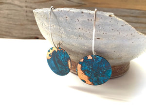 Verdigris Patina Copper Earrings