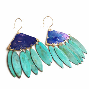 Festival Earrings - Watercolor Patina