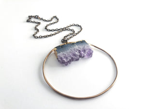 Amethyst & Circle Necklace N1904