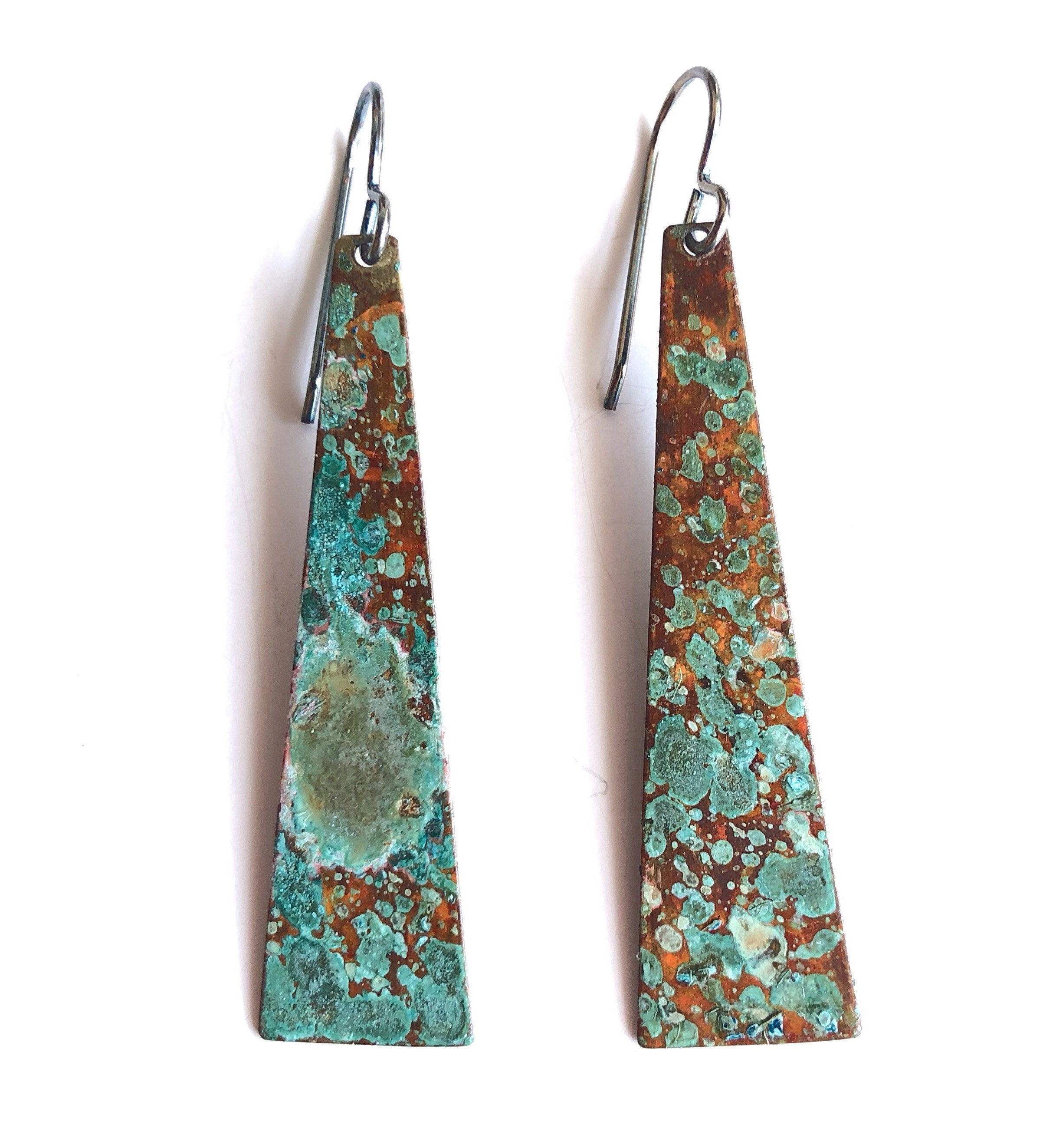 Rectangle El Mar Patina Earrings E1935