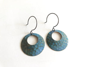 Sky Textured Open Circle Earrings E1951