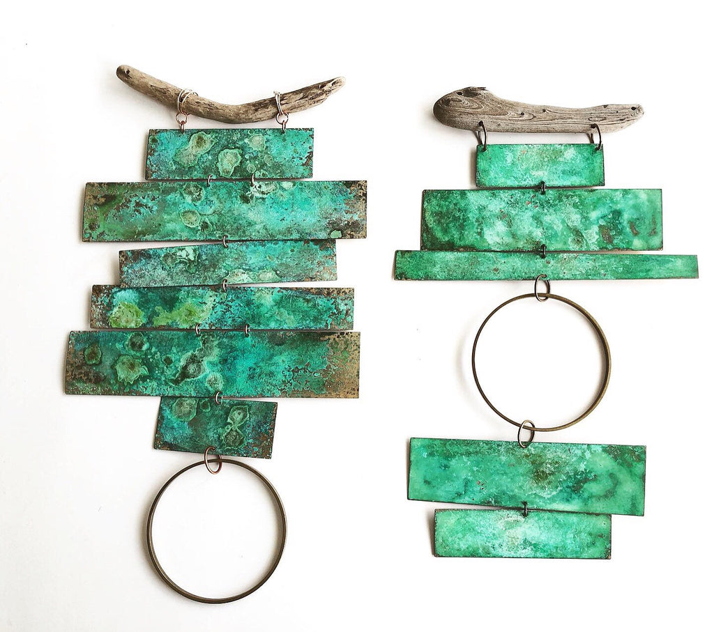 Driftwood and Verdigris Brass Mobile W1901 & W1903