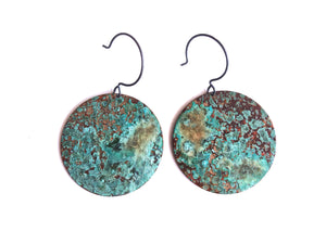 Textured Circle El Mar Patina Earrings E1934