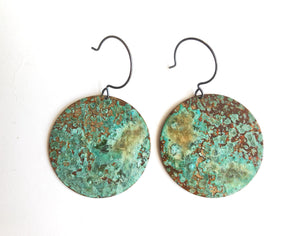 Textured Circle El Mar Patina Earrings E1934