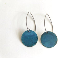 Sky Patina Circle Earrings E1950